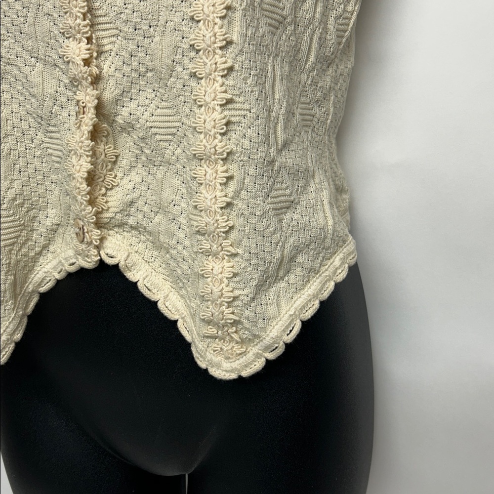 CreamOscar Hackman knitwear 100% cotton small festival tank top boho NWT - Picture 7 of 9